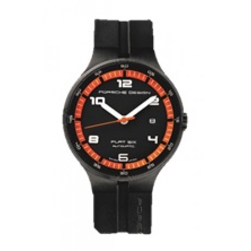 Porsche Design Flat Six Black and Orange Dial Automatic Men's Sports Watch 6350.43.44.1254 watches