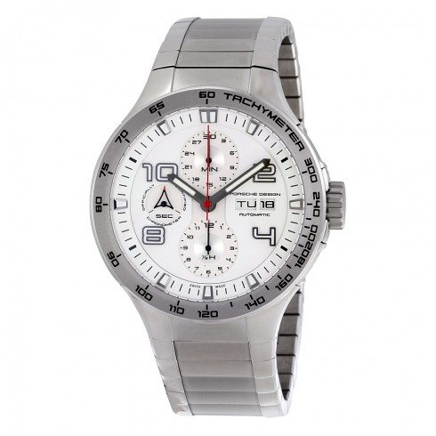 Porsche Design Flat Six Chronograph White Dial Stainless Steel Men's Watch 634041630251 watches