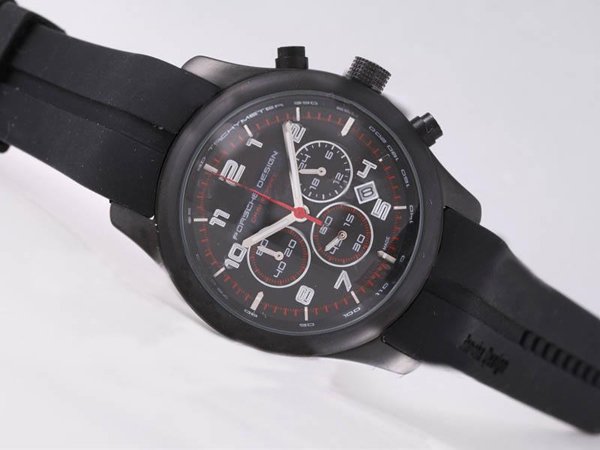 Porsche Design Indicator 26647 Black Rubber Strap Black Dial 43mm Watch watches