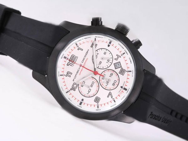 Porsche Design Indicator 26647 Quartz Chronograph 43mm White Dial Watch watches