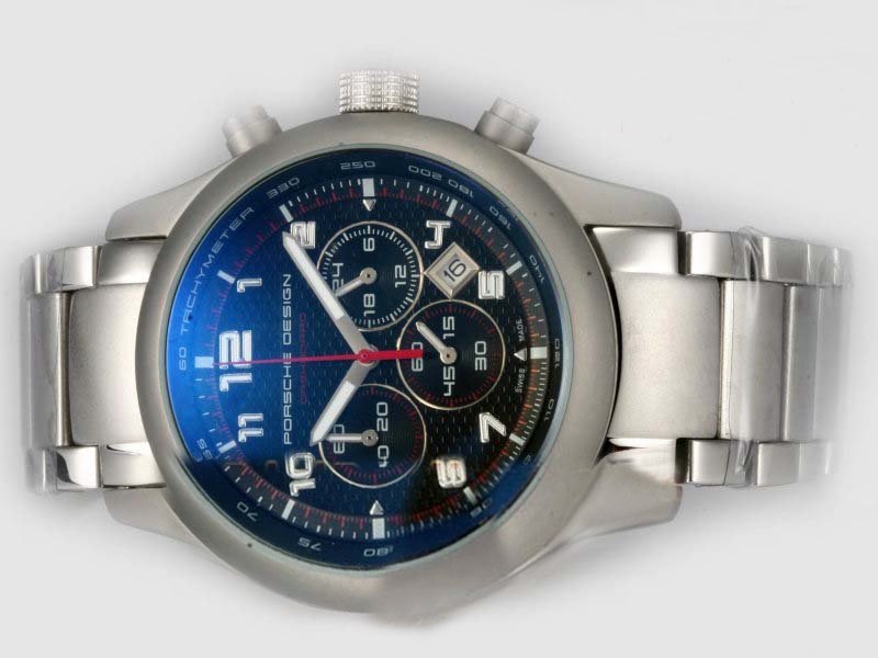 Porsche Design Orshsorro 1723 Blue Dial Stainless Steel Bezel Watch watches