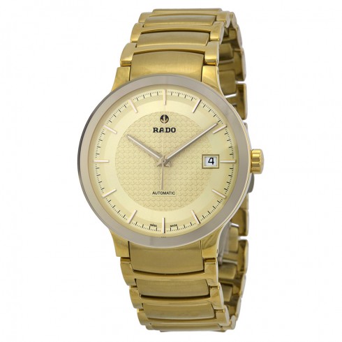 Rado Centrix Automatic Gold Dial Yellow Gold-Plated Men's Watch R30279253 watches