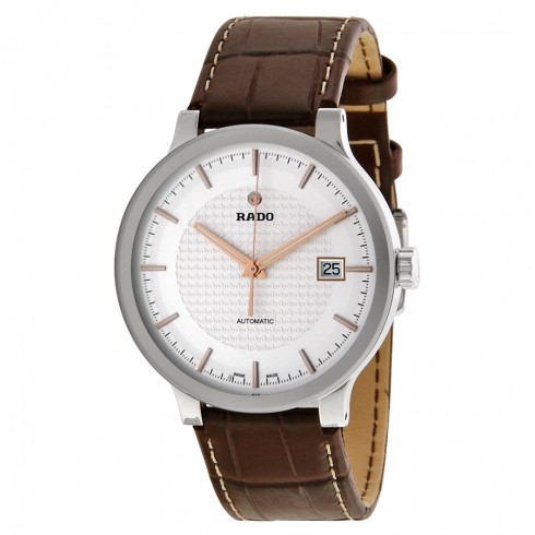 Rado Centrix Automatic Silver Dial Brown Leather Men's Watch R30939125 watches