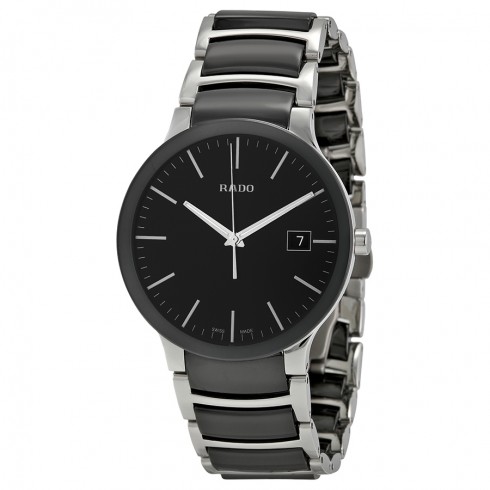 Rado Centrix Black Dial Stainless Steel and Black Ceramic Men's Watch R30934162 watches