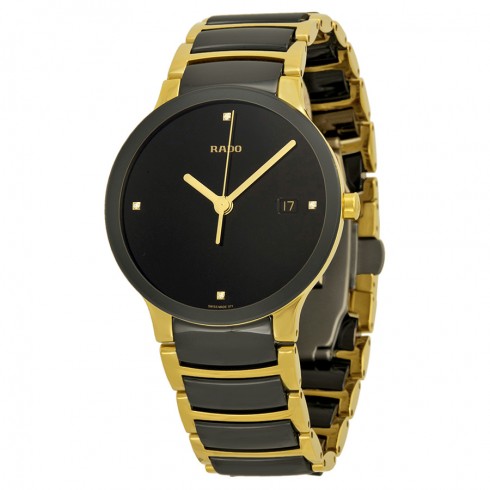 Rado Centrix Black Dial Two Tone Ceramic and Steel Men's Watch R30929172 watches