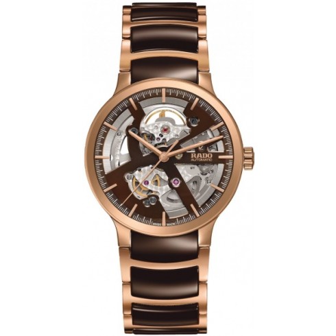 Rado Centrix Brown Skeleton Dial Automatic Men's Watch R30181312 watches