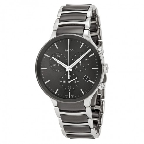 Rado Centrix Chronograph Black Ceramic and Steel Men's Watch R30130152 watches