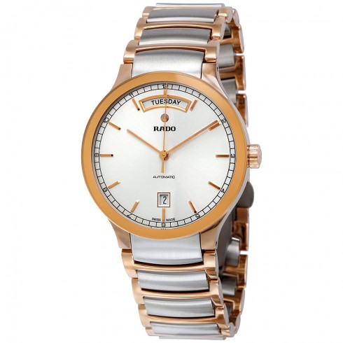 Rado Centrix Day-Date White Dial Two-tone Stainless Steel Men's Watch R30158113 watches