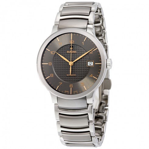 Rado Centrix Grey Dial Stainless Steel Case Stainless Steel and Black Ceramic Bracelet Men's Watch R30939132 watches
