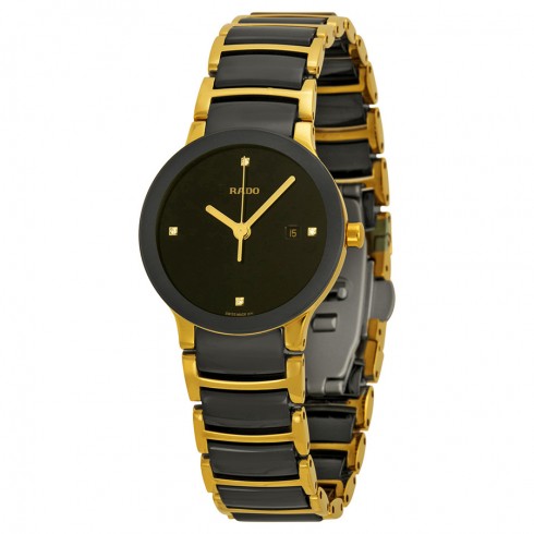 Rado Centrix Jubile Black Dial Two Tone Ceramic Watch R30930712 watches