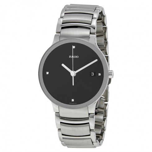 Rado Centrix Jubile Black Diamond Dial Stainless Steel Men's Watch R30927713 watches