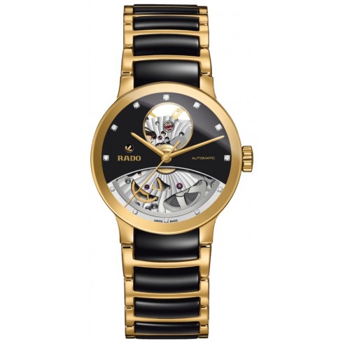 Rado Centrix Open Heart Black Skeleton Dial Automatic Men's Watch R30246712 watches