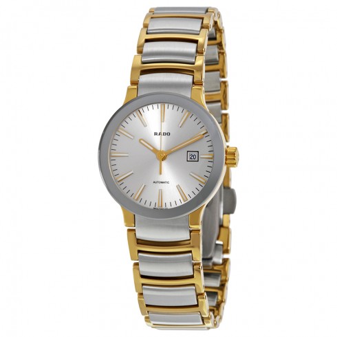 Rado Centrix Silver Dial Two Tone Stainless Steel Ladies Watch R30530103 watches