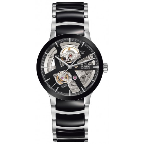 Rado Centrix Skeleton Dial Stainless Steel and Ceramic Men's Watch R30178152 watches