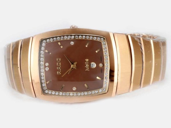 Rado Classic Jubile 8018G Red Dial 37x32mm Tungsten Steel Case Watch watches