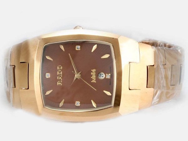 Rado Classic Jubile R20 282 712 Mens 36x33mm Rose Gold Tungsten Steel Strap Watch watches