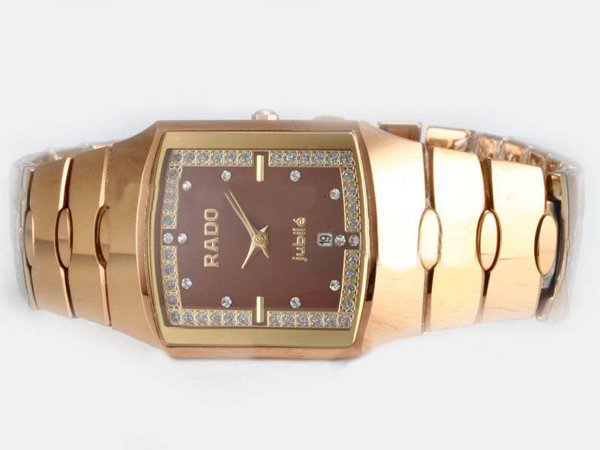 Replica Rado Classic Jubile R20 282 712 Rose Gold Tungsten Steel Strap 40x28.5mm Mens Watch Watch