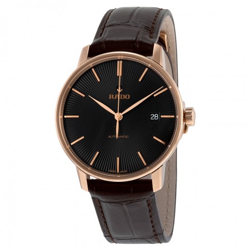 Rado Coupole Classic Automatic Black Dial Black Alligator Leather Men's Watch R22861165 watches