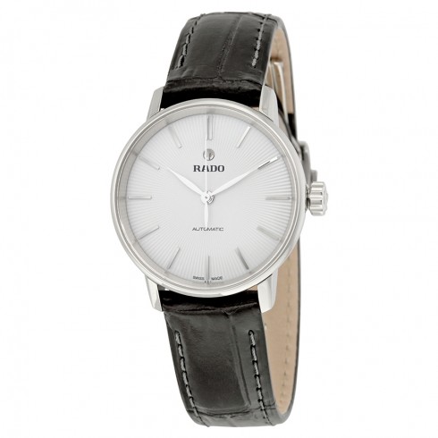 Rado Coupole Classic Automatic Silver Dial Black Leather Ladies Watch R22862015 watches