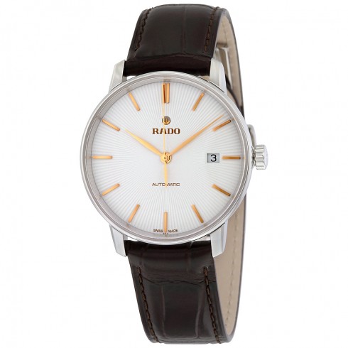 Rado Coupole Classic Silver Dial Black Leather Ladies Watch R22860025 watches
