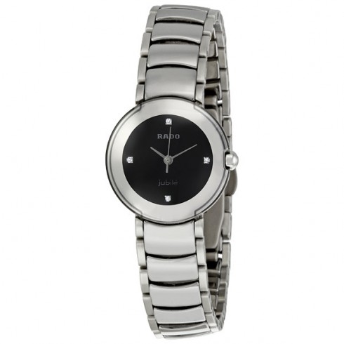 Rado Coupole Diamond Platinum-tone Ceramic Mini Ladies Watch R22594712 watches
