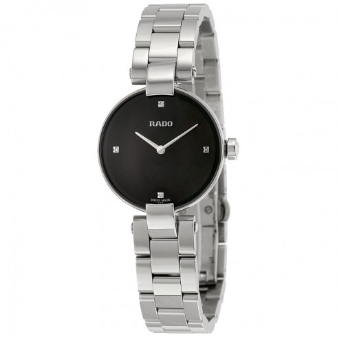 Rado Coupole Jubile Black Dial Ladies Stainless Steel Watch R22854703 watches