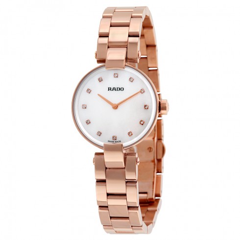 Rado Coupole Mother Of Pearl Dial Rose Gold-plated Ladies Watch R22855923 watches