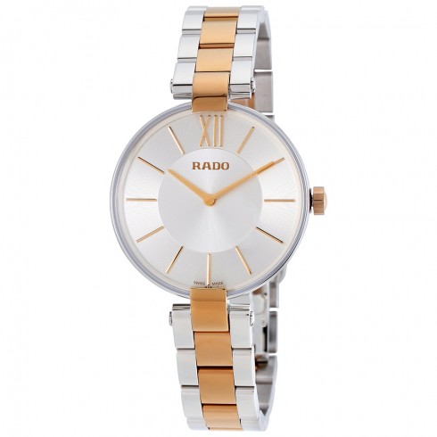 Rado Coupole Silver Dial Two Tone Steel Ladies Watch R22850103 watches