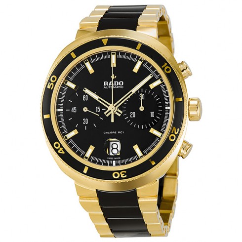 Rado D Star Chronograph Automatic Yellow Gold PVD and Black Ceramic Men's Watch R15967162 watches