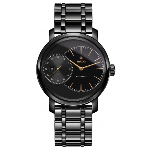 Rado Diamaster Grande Seconde Automatic Black High-tech Ceramic Men's Watch R14127152 watches