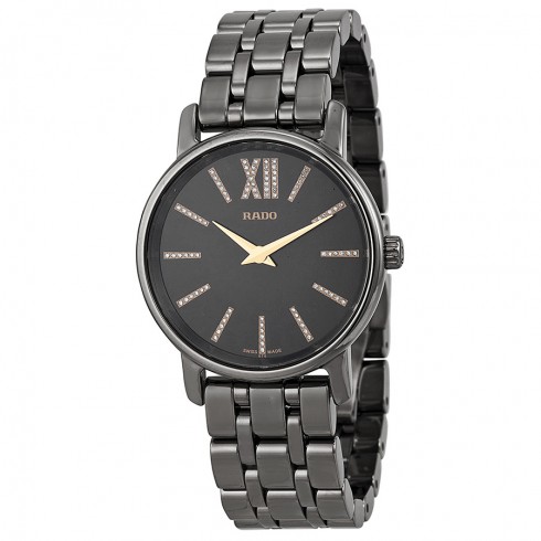 Rado Diamaster Mini Black Dial Black Ceramic Ladies Watch R14064707 watches