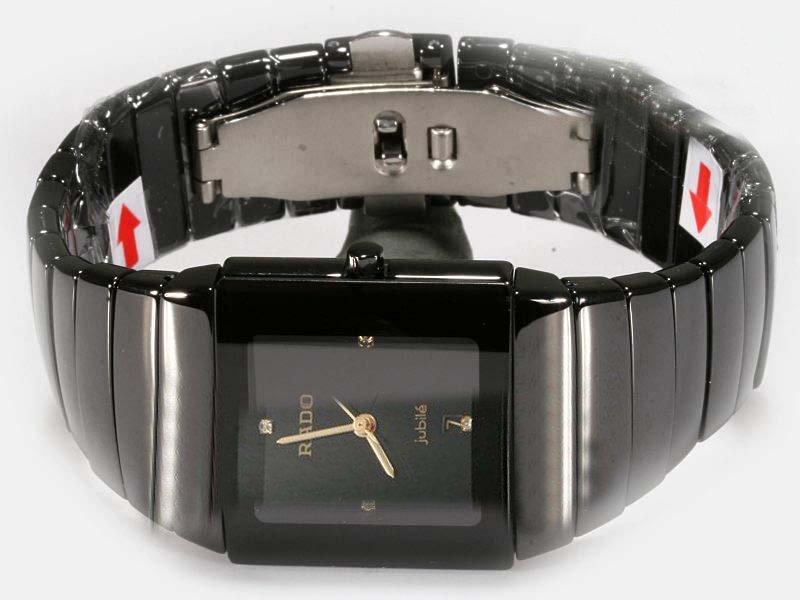 Replica Rado DiaStar 152.0332.3 Black Ceramic Strap Mens Square Watch Watch