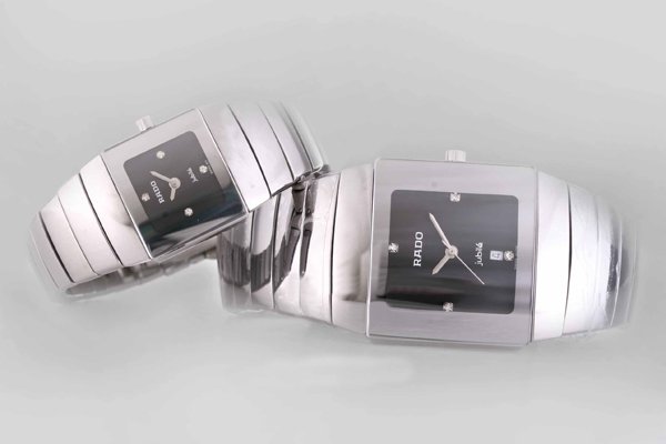Rado DiaStar 152.0332.3 Rectangle Silver Ceramic Strap Midsize Watch watches