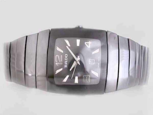 Rado DiaStar 15302833 Silver Ceramic Strap Square Mens Watch watches