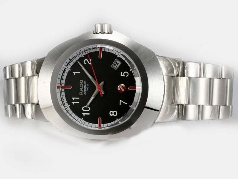 Rado DiaStar 19957 Black Dial Round Stainless Steel Case Watch watches