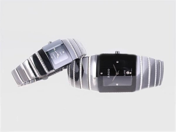 Rado DiaStar 23910 Black Dial Man:31x36mm / Lady:20x25mm Ceramic Case Watch watches