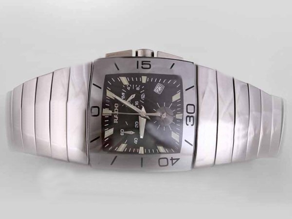 Rado DiaStar 538.0434.3 Square Black Dial Ceramic Case Watch watches