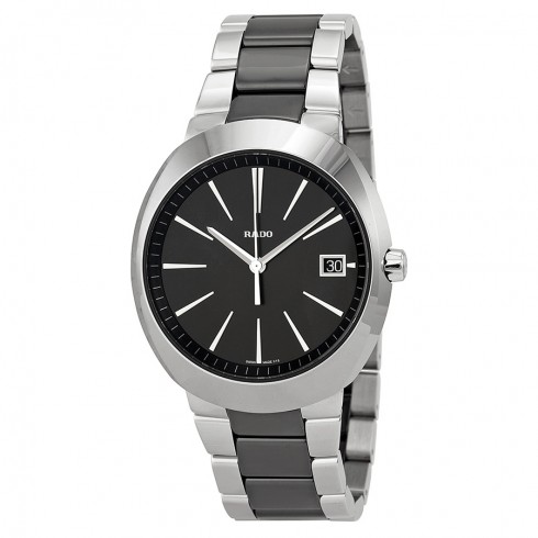 Rado D-Star XL Black Dial Stainless Steel Black Ceramic Men's Watch R15943162 watches