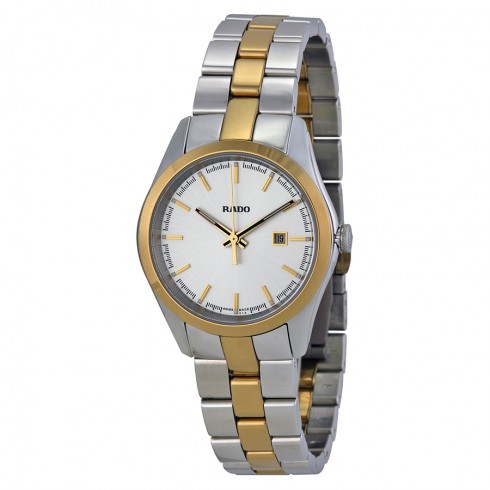 Rado Hyperchrome Silver Dial Two-Tone Ceramos and Steel Ladies Watch R32975102 watches
