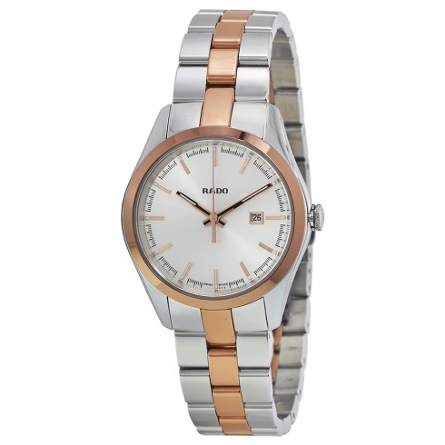 Rado Hyperchrome Silver Dial Two-tone Ceramos and Steel Ladies Watch R32976102 watches