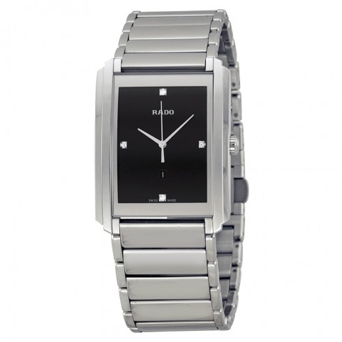 Rado Integral Black Dial Stainless Steel Ladies Quartz Watch R20997713 watches
