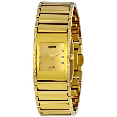 Rado Integral Gold Diamond Dial Ladies Watch R20783732 watches