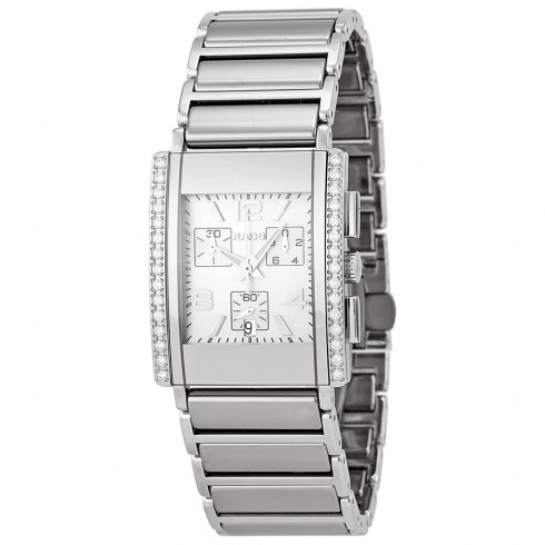 Rado Integral Jubile Chronograph White Dial Stainless Steel with Ceramic Men's Watch R20670902 watches