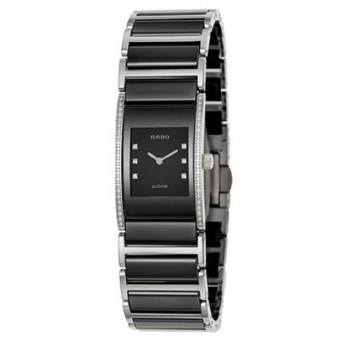 Replica Rado Integral Quartz Black Dial Stainless Steel And Black Ceramic Ladies Watch R20759759 Watch