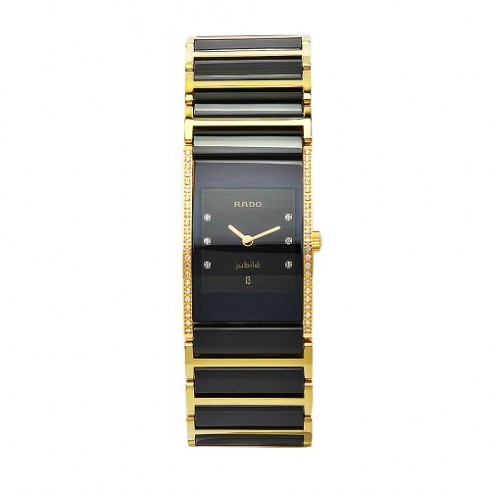 Rado Integral Quartz Black Dial Two-tones Ladies Watch R20752752 watches