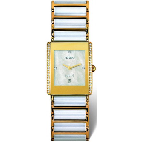Rado Integral Superjubile Diamond 18kt Yellow Gold Pearl-tone Ceramic Unisex Watch R20338902 watches