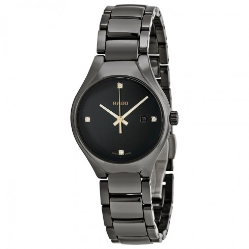 Rado True Black Dial Quartz Ladies Watch R27059712 watches