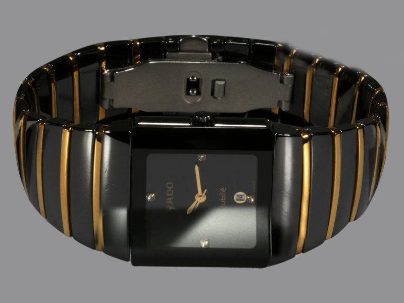 Rado Sintra 193.0769.3.015 Ceramic Case Square Black Dial Watch watches