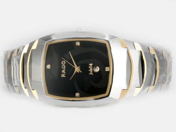 Rado Sintra 21951 Black Dial Tungsten Steel Case Rectangle Watch watches