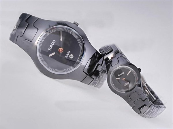 Rado Sintra 25492 Black Ceramic Strap Ceramic Bezel Black Dial Watch watches